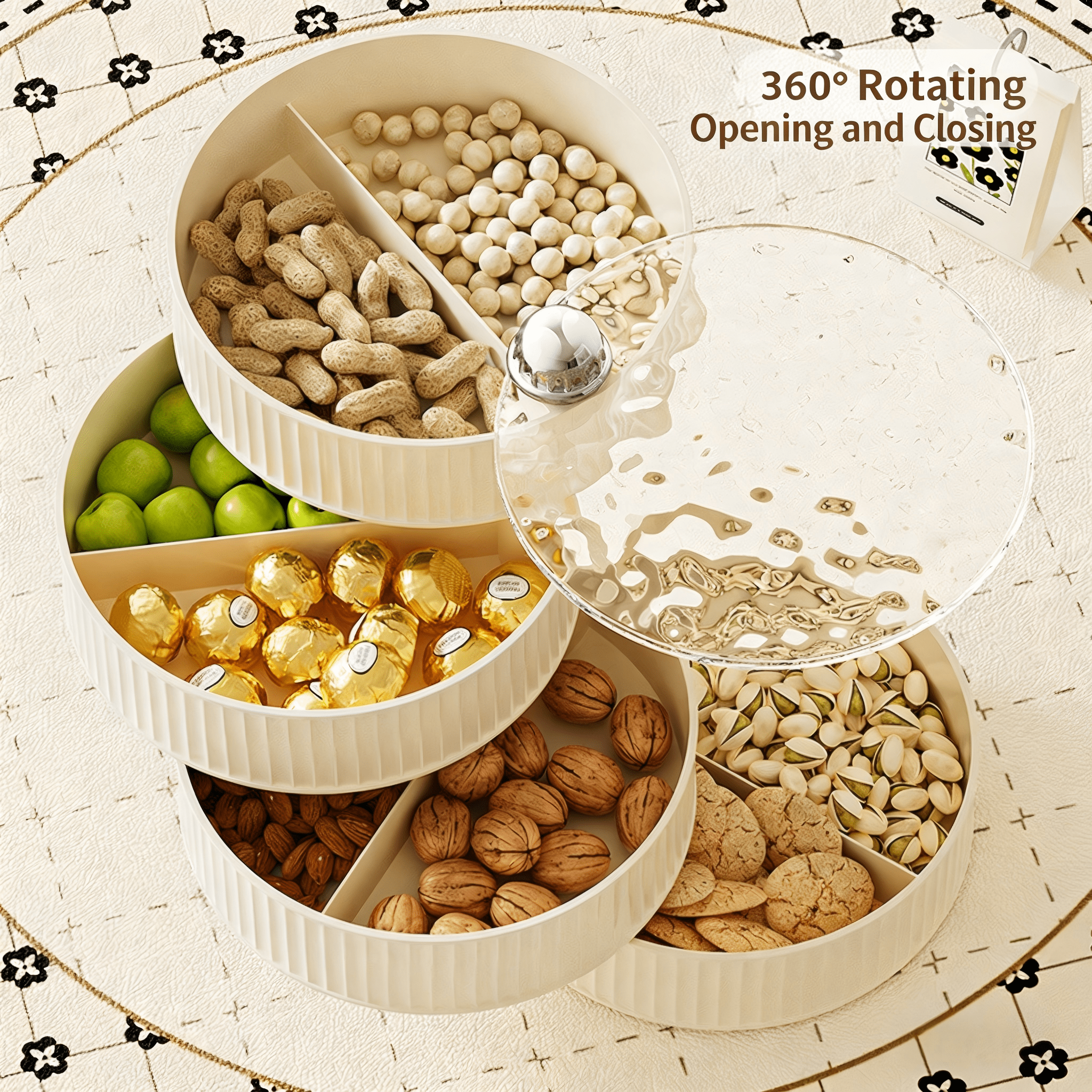 High - end fruit platter, new luxury candy box, nut and dried fruit display and storage box - Milo