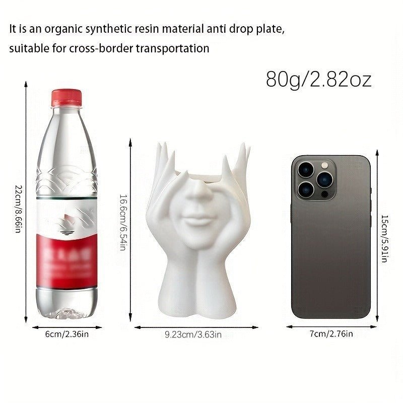 Multifunctional makeup brush storage bucket, ergonomic art - shaped storage bucket, desktop office desk storage pen holder - Milo