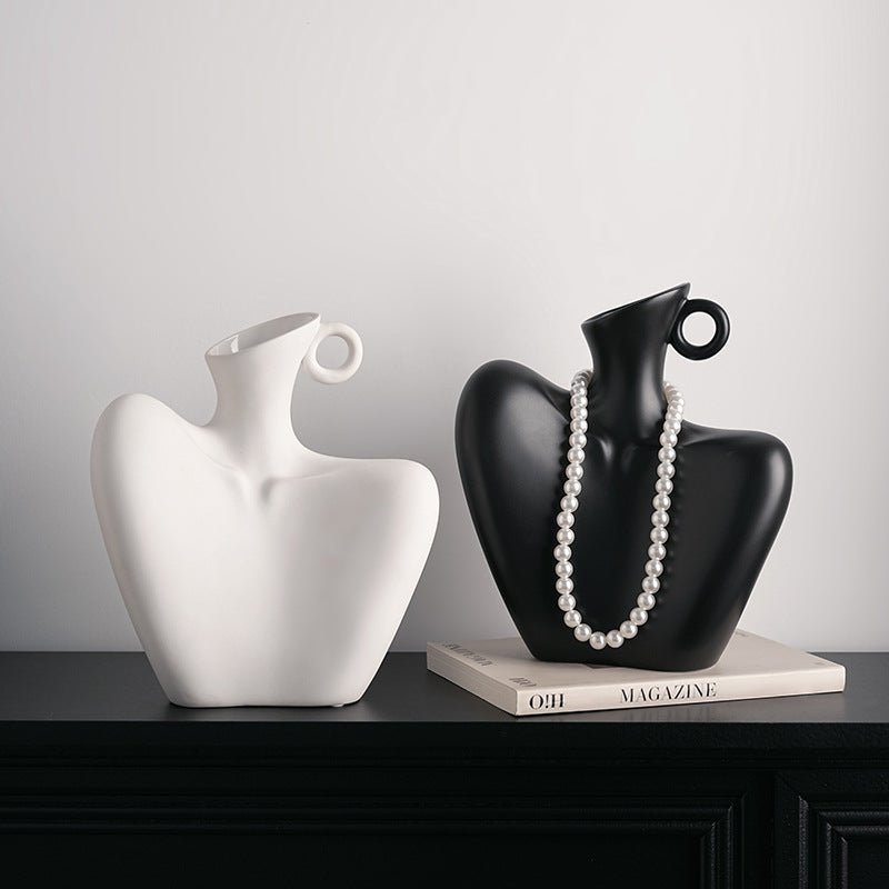 Wabi - sabi vase, ceramic living room home TV cabinet decoration. - Milo